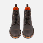 Stitch down jumper waxed dark brown boot