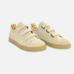 Sneakers in suede beige