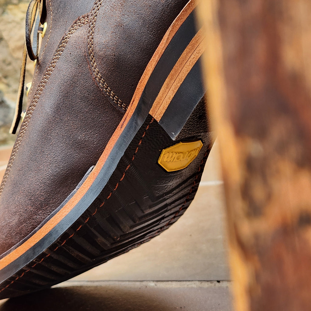 Lace to toe · Waxed Suede · Brown