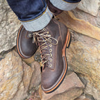 Lace to toe · Waxed Suede · Brown