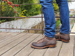 Lace to toe · Waxed Suede · Brown