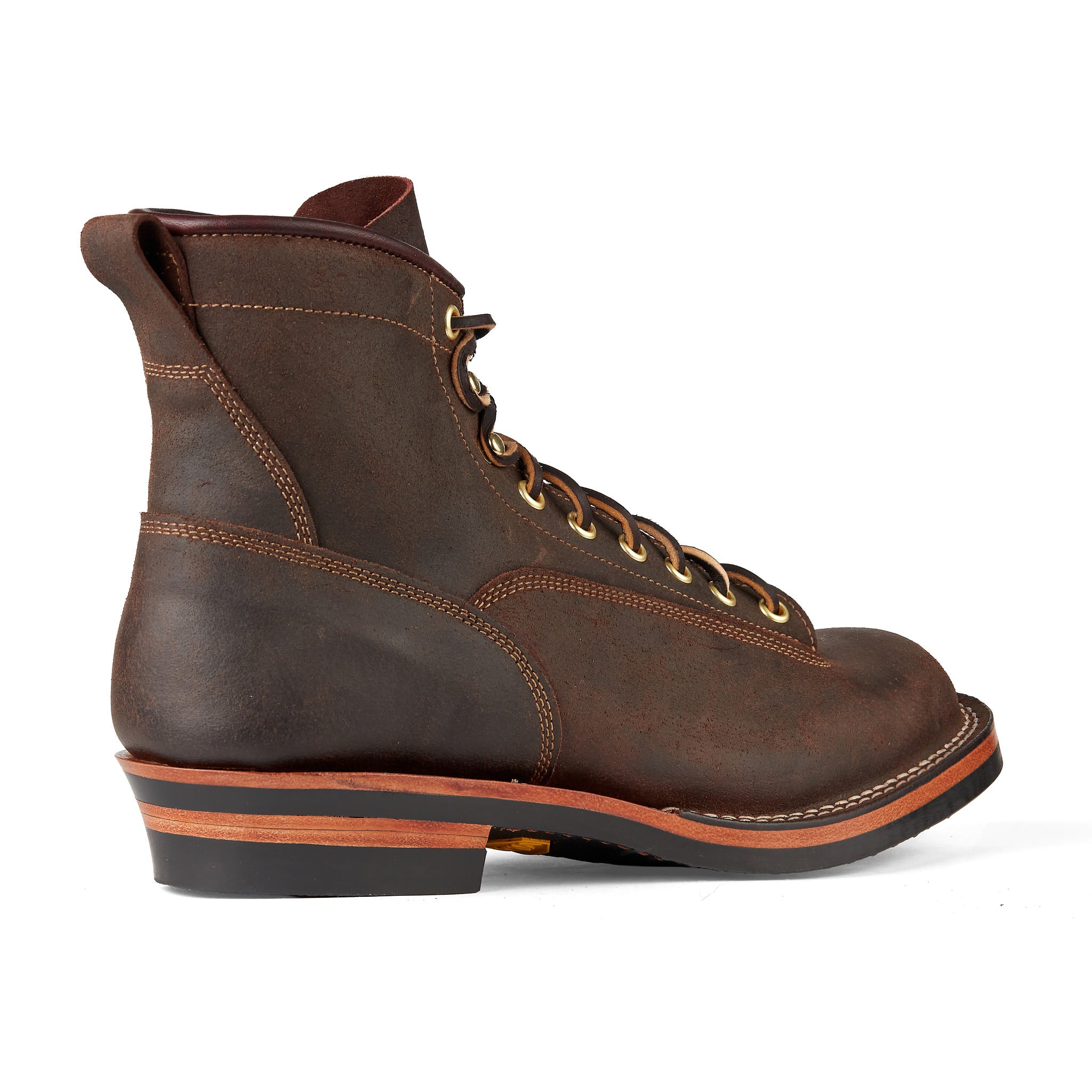 Lace to toe · Waxed Suede · Brown