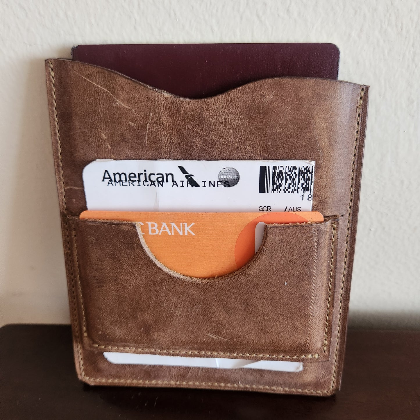 3 in 1 · Passport Holder · Waxed Flesh