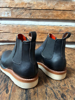 Chelsea in Black - White Wedge Sole - 40.5 EE