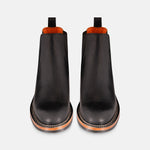Chelsea boots in black front view